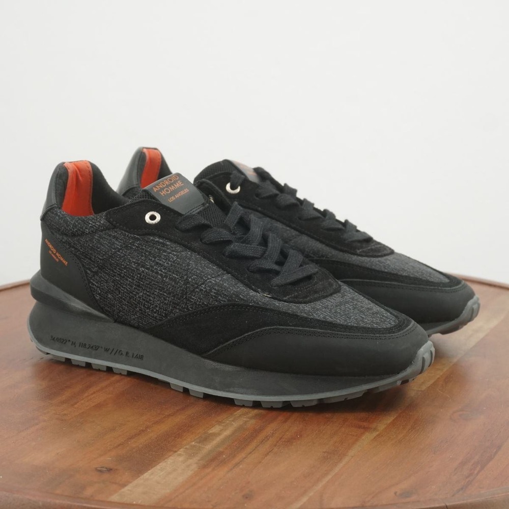 Android Homme Marina Del Rey Runner Sneakers Shoes Low Top Black 44EU - 11 US